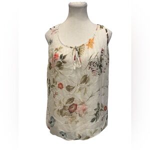 Belle France Woman Floral Sleevless Tank top size L
